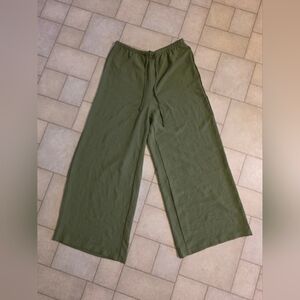 Adrianna Papell NWOT Olive Wide-Leg Drawstring Lounge Pants